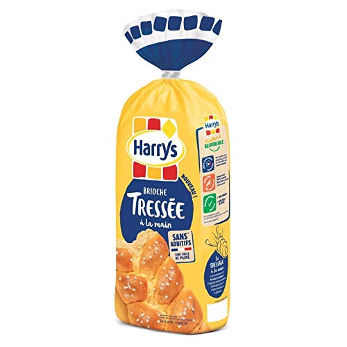 HARRYS - Brioche Tressée À La Main Sans Additifs 500G - Lot De 4 - Vendu Par Lot