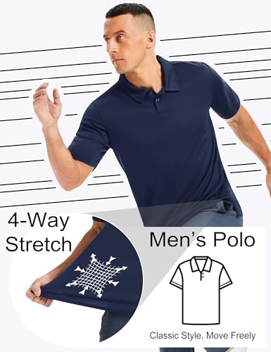 Cavva Men's Polo Shirts Short Sleeve Performance Quick Dry Moisture Wicking Collared Shirt for Golf Fishing4