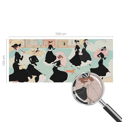 Pose murale résistante aux taches pour ce décor mural adhésif de 250x104 cm