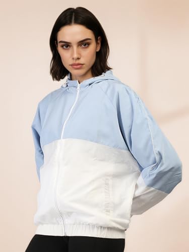 Image of CHKOKKO Sunscreen Jacket for Women Hooded Zipper Sports Jacket | UV Protection | Sun Protective | Lightweight Water Resistant | Riding Biker | Outdoor Travel Gym Running