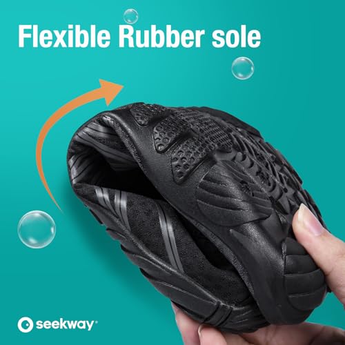 Image of SEEKWAY Mens Womens Water Shoes Quick-Dry Aqua Sock Barefoot Athletic Sports Shoes for Outdoor Beach Swim surf Walking Diving Boating Hiking Pool