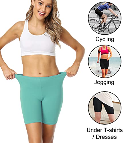Image of wirarpa Women's Cotton Boy Shorts Underwear Anti Chafing Soft Biker Short Plus Boy Shorts Panties 4 Pack, Multicolor05-4 Pack