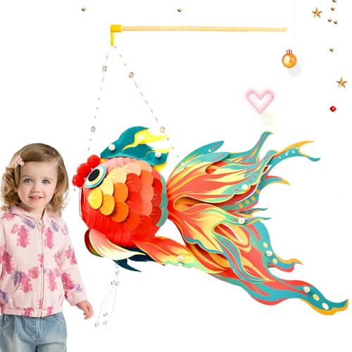 Faroles chinos, Faroles chinos celestes en forma de pez, Linternas chinas atractivas para Año Nuevo con LED, Linternas de pescado para lanzar en memoria con un diseño único para la celebración de