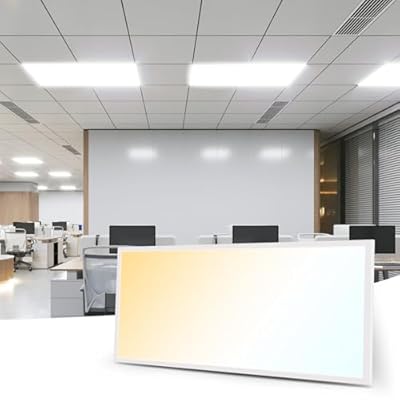 Art3d 2x4 FT LED Flat Panel Light, UL&ETL Listed, 3CCT Selectable Color Temperature 3000K/4000K/5000K, 0-10V Dimmable 5500LM Flush Mount Ceiling Light, 30W/40W/50W Drop Ceiling Light, 2 Pack