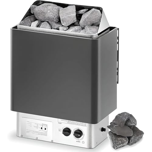 PODEC Sauna Eléctrica con Horno para Baño Seco Y Húmedo, Control De Temperatura De 0 a 80 °C Y Temporizador De 3 Horas, para Habitaciones De 3 a 6 M³ (4,5 W), De 5 a 9 M³ (6 W) O De 9 a 13 M³ (9 W).