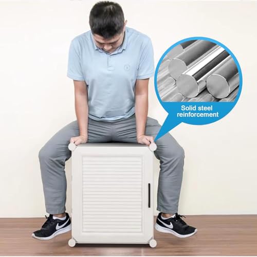 Image of EXVITO Portable Shoe Rack for Home Plastic Shelves Household - 3 Door DIY Multipurpose Shoe Rack Organizer, Shoe Storage-Shelf with Dustproof Door Entryway for Heels /Slippers /Boots (Grey, 2 Door)