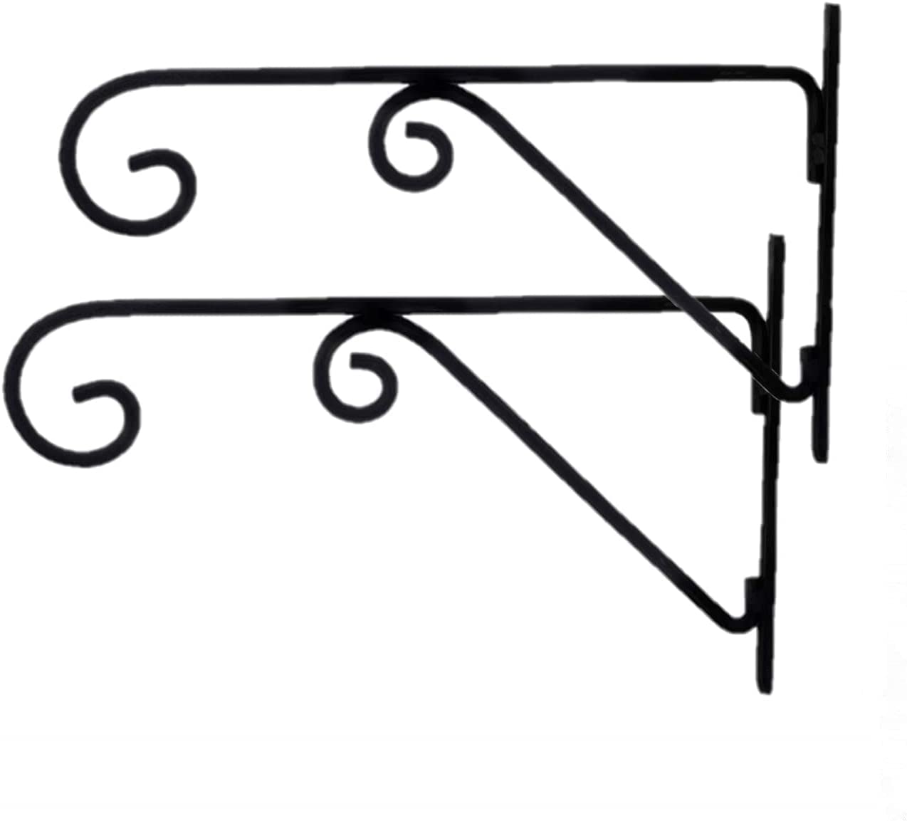 Planter Hanger Metal Wall Hook Hanging Plant Bracket | Decorative Straight Plant Hanger for Pots, Bird Feeders, Planters, Lanterns, Macrame, Wind Chimes Indoor Outdoor (Black, 2)-image-40