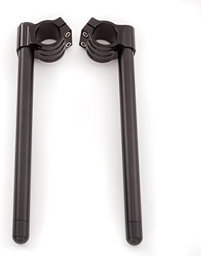 54mm 7/8" Motorcycle Aluminum CNC Regular Fork Tube Clip On Handlebar Replaceable Compatible with Universal Bike Cafe Racer