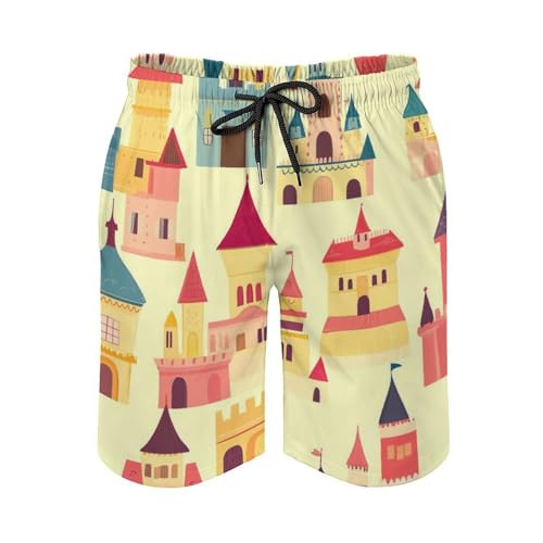 Magic Kingdom Castles Men's Swim Trunks Quick Dry Board Shorts Hawaiian Beach Shorts With Pocket4