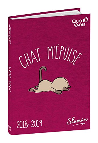 Quo Vadis Shaman Textagenda Agenda scolaire Journalier Année 2018-2019 12 x 17 cm Chat