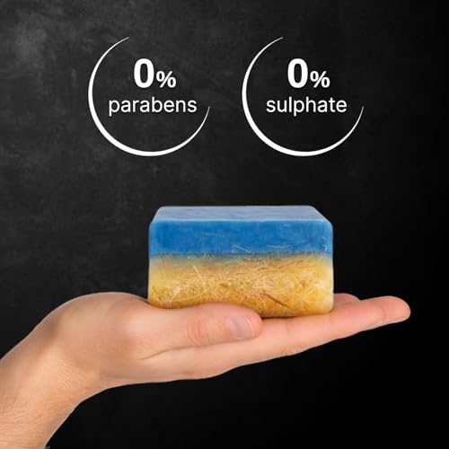 Image of TRU HAIR & SKIN RebelX Soap | De Tan Scrub Bar with Menthol Cooling | Natural Loofah Exfoliating Scrub| Odour control for men 100gm (1)
