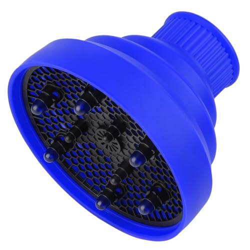 HAMKU Diffusore Universale Diffusore in Silicone, Diffusore Capelli Ricci, Diffusore Portatile Capelli Ricci, Adattabile a Asciugacapelli con DIAMETRO 4.2-4.8cm, Pieghevole e riutilizzabile (blu)