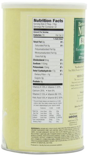 Better Than Milk Vegan Beverage Mix, Rice Milk Powder, Vanilla Flavor, 21.4-Ounce Canisters, 2-Pack