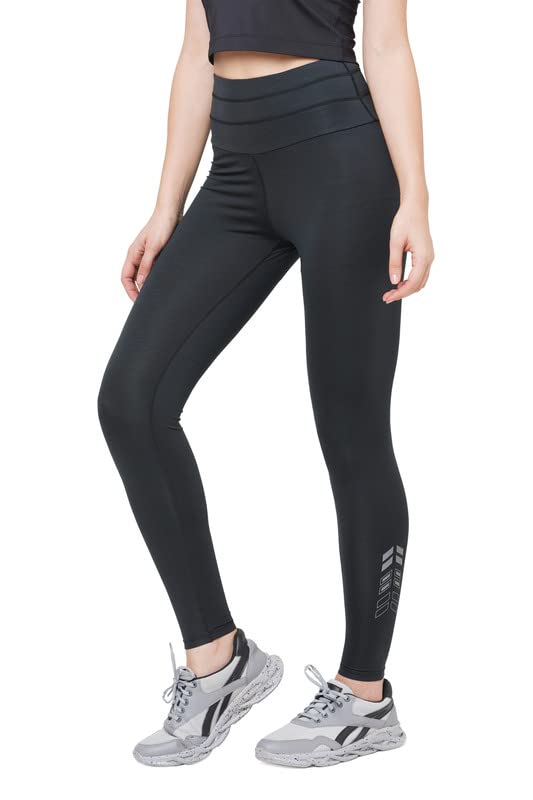 Image of Women JUST-Dry SNUG FIT HIGH Waist 7 /8 Pencil Grey Tights