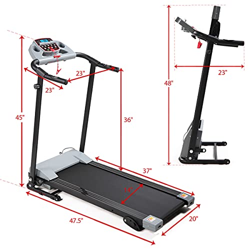 Caminadora plegable multifuncional con pantalla LCD miniatura 7