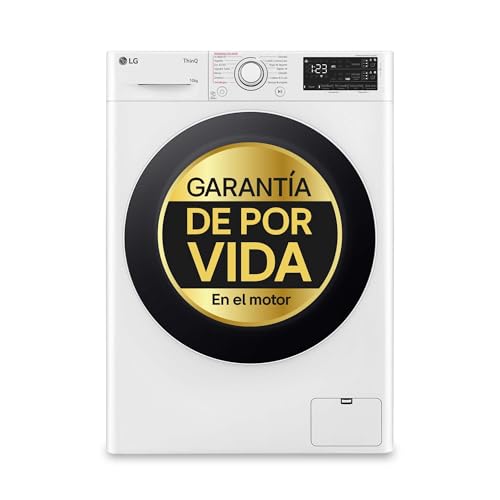 LG F4WR5510A0W - Lavadora Inteligente, 10kg, AI Direct Drive, 1400rpm, Carga Frontal, TurboWash 360º, Vapor Steam, Clasificación A, Serie 550, Blanco