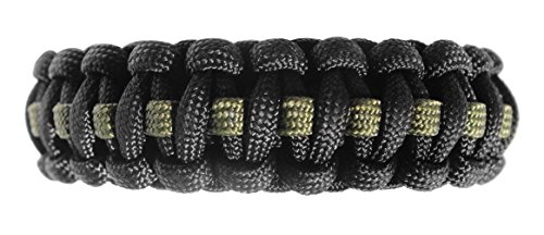 Savior Survival Gear Pulseira Paracord com manilha ajustável de aço inoxidável (9)
