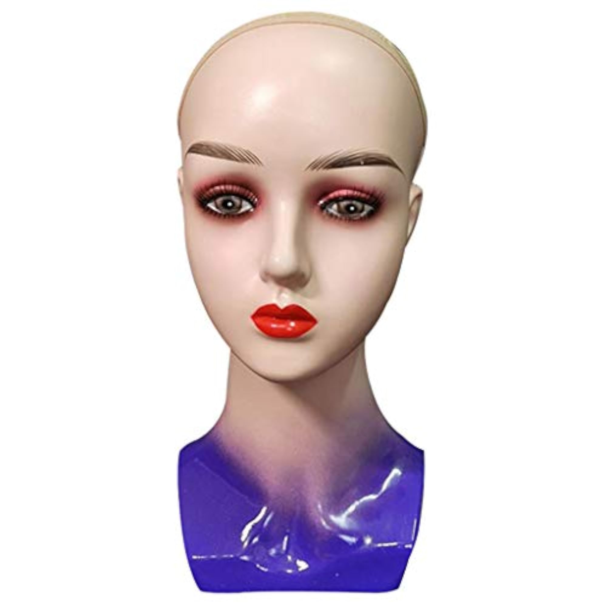 Female Mannequin Head Bald Stand for Wigs Styling