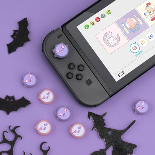 Image of GeekShare Halloween Greedy Ghost Thumb Grip Caps Soft Silicone Joystick Cover Compatible with Nintendo Switch /OLED /Switch Lite,4PCS