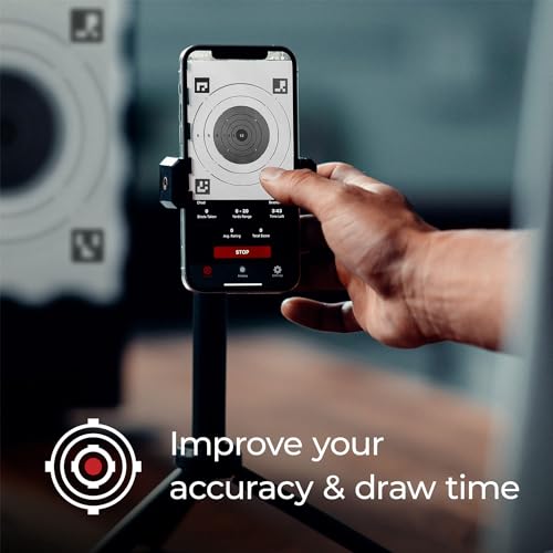 Strikeman 9mm Dry-Fire Laser Training System - Great for Target Shooting Practice with Pistols - Kit Includes Access to Updated App (No Subscription Needed), Cartridge, Target & Phone Holder