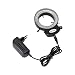 Jieotwice Adjustable Microscope Light Source LED Ring Light Industrial Light Source 144 Lamp Beads 63MM Fully Transparent Shade MIC-209