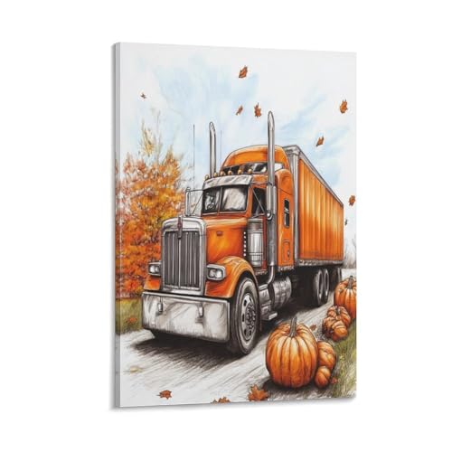 Camion géant affiche sur toile pour relooker facilement un mur de salon nu