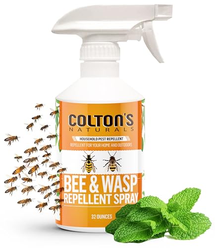 Colton’s Naturals - Bee and Wasp Repellent Spray - (32 OZ) - Natural, Bee and Wasp Deterrent -...