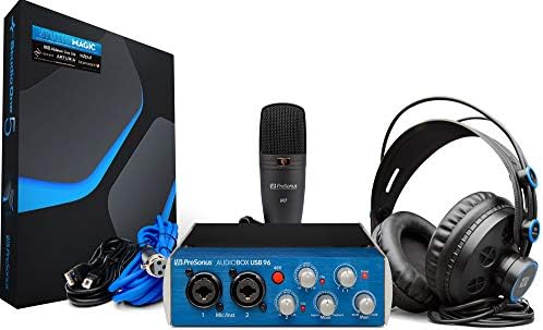 PreSonus AudioBox USB 96-25th Anniversary Edition, 2-In/2-Out audio interface with software bundle including Studio One Artist, Ableton Live Lite DAW and more for recording, streaming and podcasting
