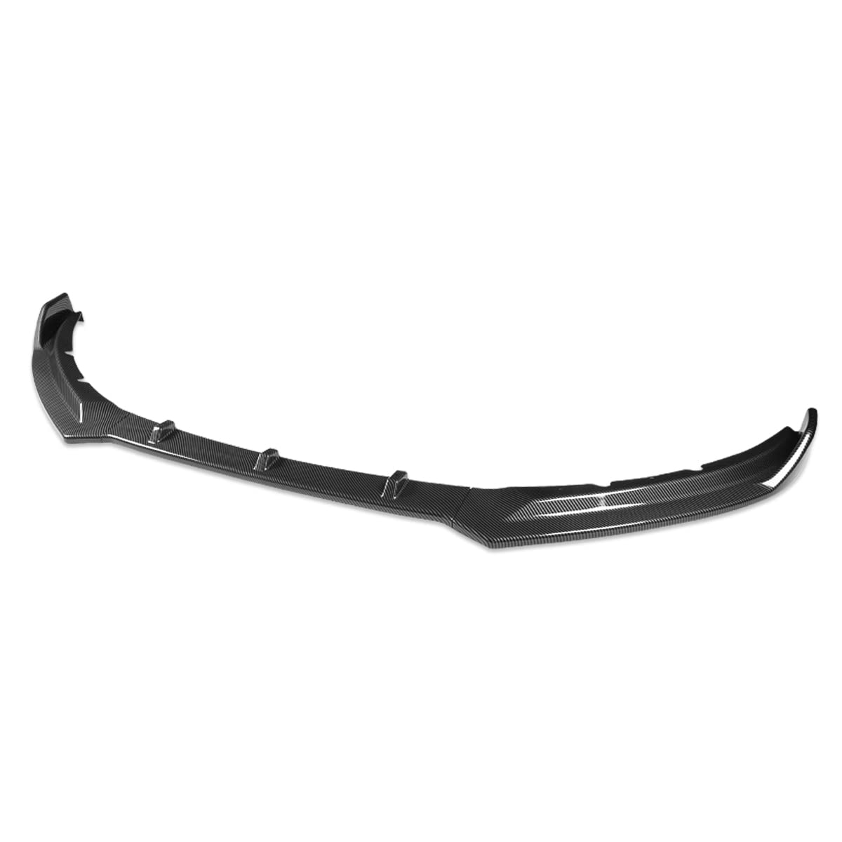 DNA MOTORING 2-PU-572-PCF 3PCS STP-Style Front Bumper Lip Compatible with 2016-2019 Jaguar XE,Black Carbon Fiber