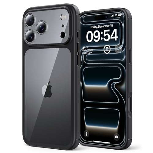 Image of TAURI for iPhone 17 Pro Case, with Screen Protector, Black | Full Camera Protection, Anti-Yellowing Military-Grade Protection Shockproof Slim Phone Case for iPhone 17 Pro