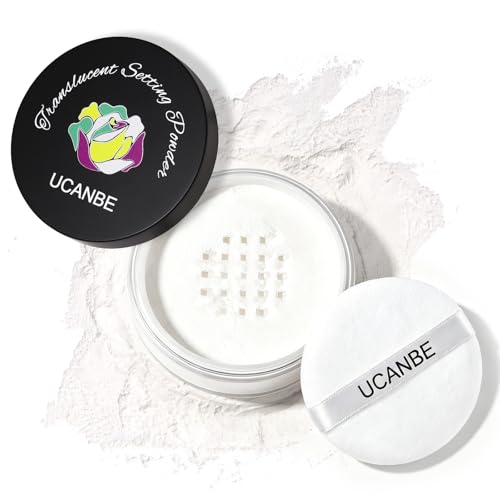 UCANBE Translucent Loose Setting Powder Talc-Free Soft Matte Oil Control Face Finishing Powder with Vitamin E for Everyday Makeup & Face Paint Blurs Pores & Fine Lines Lightweight Long-Lasting