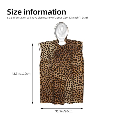 Poncho plage microfibre léopard pour se changer après le surf - 4