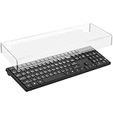 UKCOCO Funda Protectora para Teclado de Acrílico Transparente, Cubierta Antipolvo de Tamaño Mediano Ensanchada, Compatible Teclados Mecánicos para Oficina y Uso Doméstico