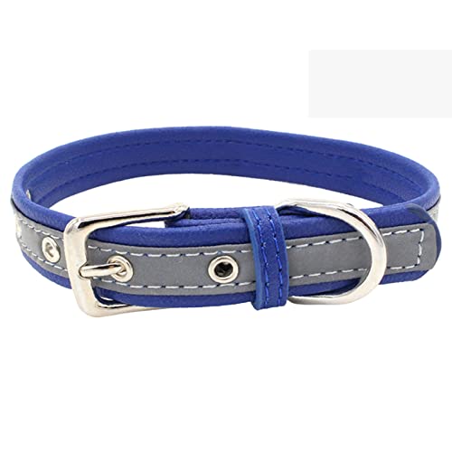 Cute Reflective Dog Cat Collar With Name Tag Microfiber Adjustable Puppy Kitten Dog Collars For Small Medium Large Female Male Girl Boy Cats Dogs Blue Xs #TOP16