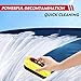 Automotive Oil Film Cleaning Brush with Reusable Foam Sprayer, Upgraded Antifog Glass Cleaning Board, Glass Oil Film Remover for Car Windows & Windshields, Versatile Car Glass Cleaner Brush (Yellow)