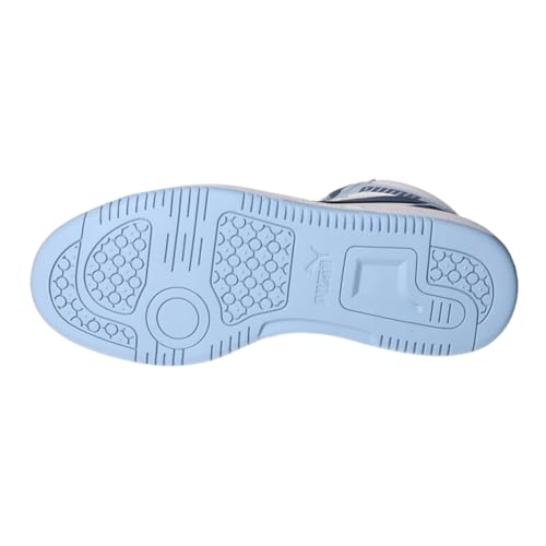 Puma Unisex Kinder Rebound V6 Mid JrSneaker, Puma White Dark Indigo Haute Tropic, 4.5 UK – Ansicht 6