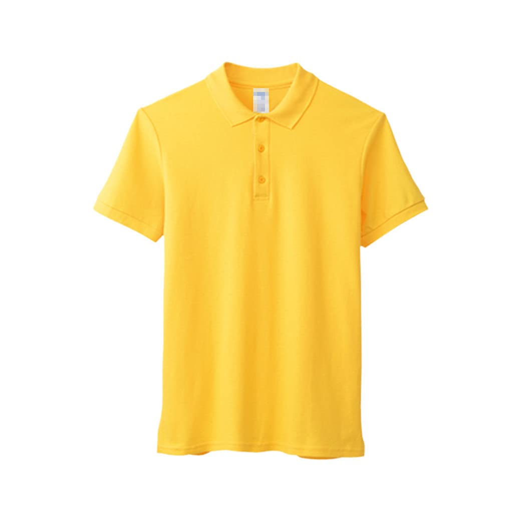 Polo d'été en coton de qualité supérieure jaune taille M mixte
