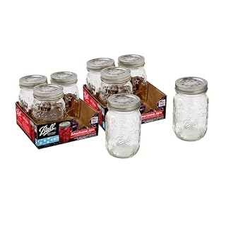 Ball Americana Regular Mouth Glass Mason Jars (Mason Jars, 16 Ounce (Pack of 8))