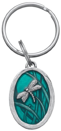 Danforth- Teal Dragonfly Keychain – Handcrafted Pewter Dragonfly Keychain – 1 ½” – Made In Usa #TOP21