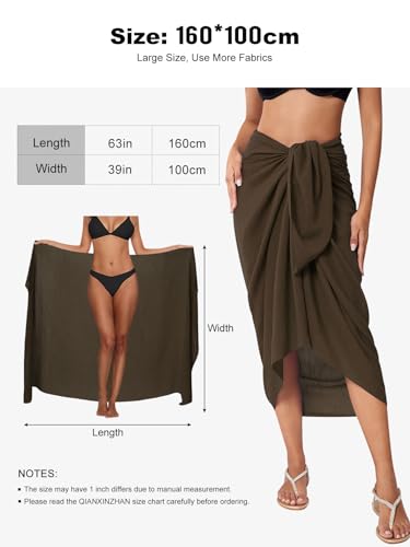 Image of QIANXIZHAN Women's Swimsuit Cover Up,Beach Sarong Wrap Bottom Coverup