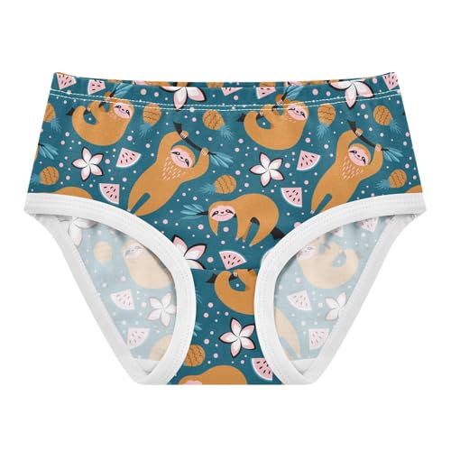 Little Girl Underwear Toddler Panties Kids Undies Cute Sloths Soft Cotton Briefs 2T-8Y