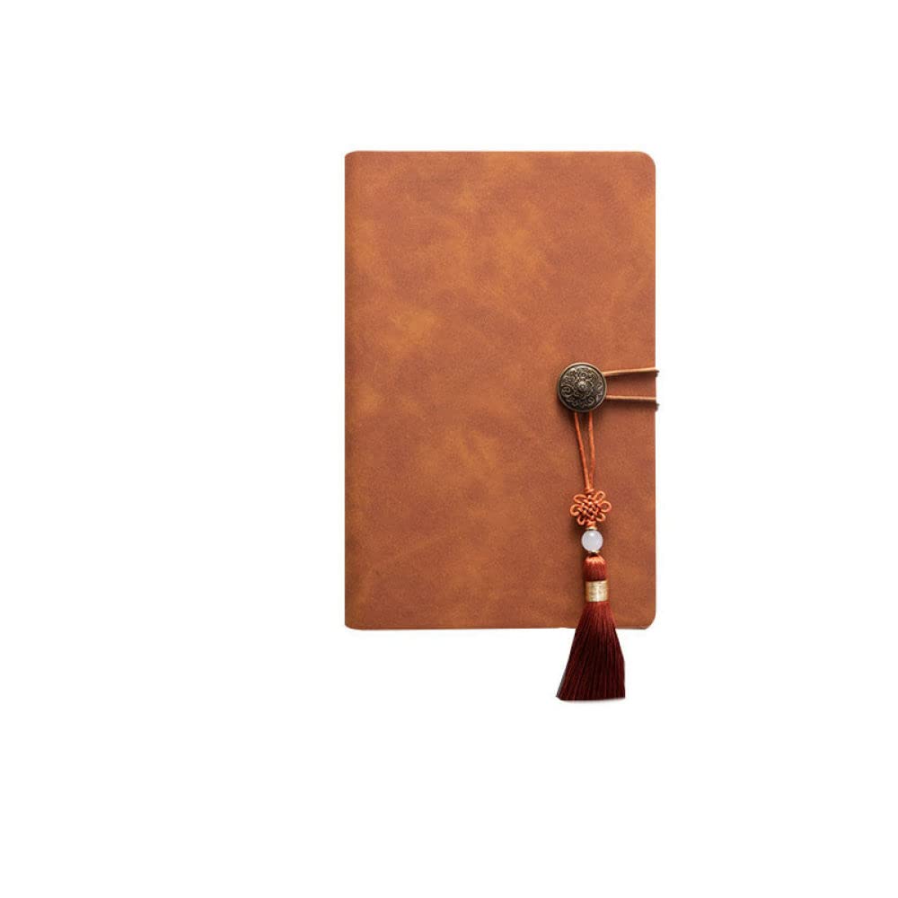 A6 A5 B5 Kunstleder Spiralnotizbuch und Tagebuch Hardcover Notizbuch Agenda Organizer Ringplaner nachfüllbar, A6 Braun, 2St
