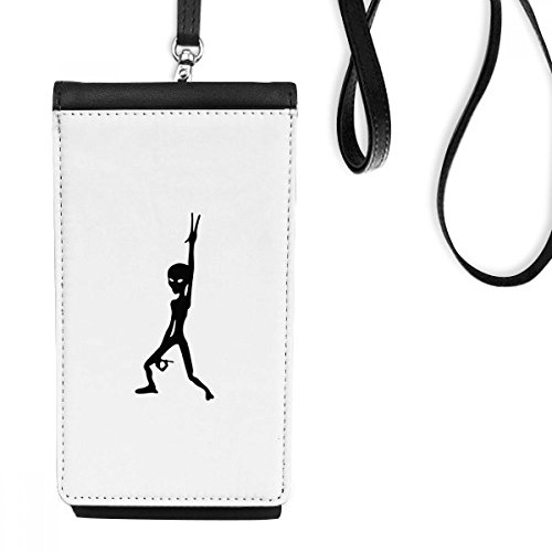 Hanging téléphone Alien Espace porte-monnaie noir pour garder les mains libres