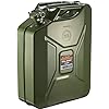 Xtremeauto Jerry Can Fuel Can Metal Petrol Can Water Container Cans Extra Large Liquid Storage Canister For Diesel, Petrol, Oil & Water Container -UN Approved, TUV/GS Certified (20L Jerry Can), Green