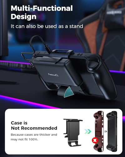 Image of NEWQ 2-in-1 Steam Deck Battery Bank & Stand for Steam Deck /Steam Deck OLED, 20000mAh 65W PD3.0 Fast Charging Power Bank, Steam Deck Accessories, with Dual USB C Cables（Not Suitable for Case） NQ-SD-02