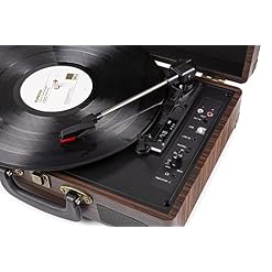 Fenton RP115B Platine Vinyle Vintage avec Valise de Rangement – Bois, fonctionnalité Bluetooth, Tourne Disque avec Haut… - Les Beatles, Paul McCartney, John Lennon, RIngo Starr, George Harrison Fenton RP115B Platine Vinyle Vintage avec Valise de Rangement - Bois, fonctionnalité Bluetooth, Tourne Disque avec Haut… – Image 4