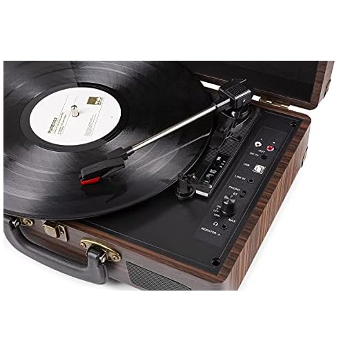 Fenton RP115C Platine Vinyle Vintage avec Valise de Rangement - Noir