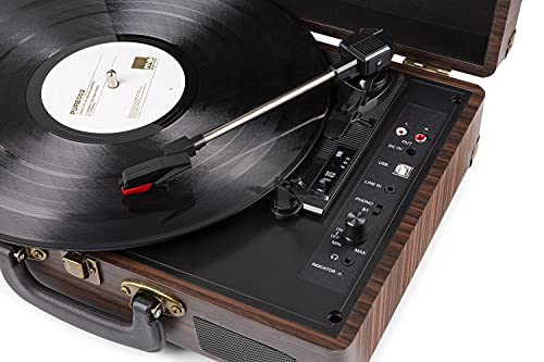 Fenton RP115B Platine Vinyle Vintage avec Valise de Rangement – Bois, fonctionnalité Bluetooth, Tourne Disque avec Haut… - Les Beatles, Paul McCartney, John Lennon, RIngo Starr, George Harrison Fenton RP115B Platine Vinyle Vintage avec Valise de Rangement - Bois, fonctionnalité Bluetooth, Tourne Disque avec Haut… – Image 5
