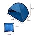 Amagogo Mini Automatic Shade Canopy for Outdoor Activities with Phone Holder, Silver Cloth Blue