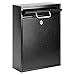 Kyodoled Steel Key Lock Mail Boxes Outdoor,Locking Wall Mount Mailbox,Security Key Drop Box,Collection Boxes,16.2Hx 11.22Lx 4.72W Inches,Black X Large